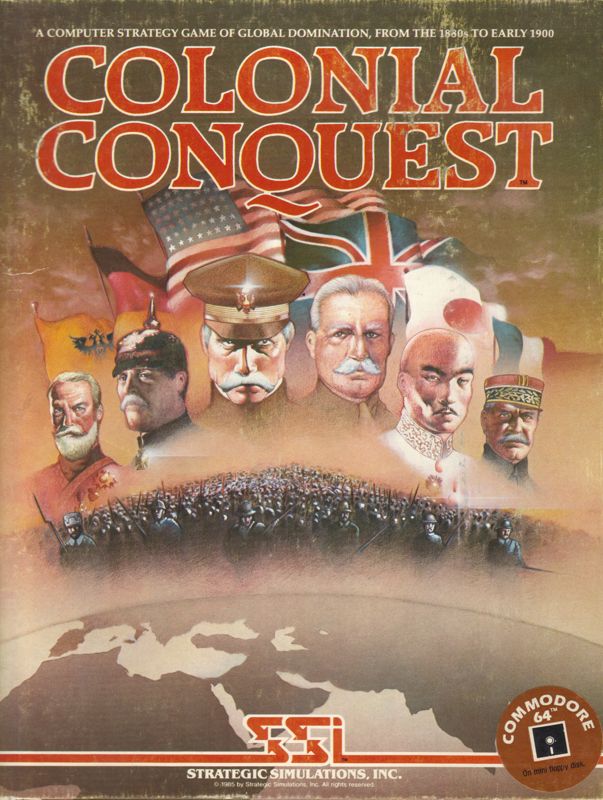 Colonial Conquest box art for Commodore 64